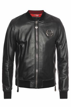 Metal logo leather jacket, zdjęcie 1 Metal logo leather jacket od Philipp Plein
